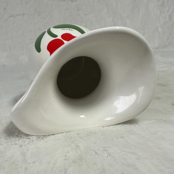 Vintage Nina Greenhouse Red Tulips Floral Design 1980's Pitcher - Picture 5 of 8